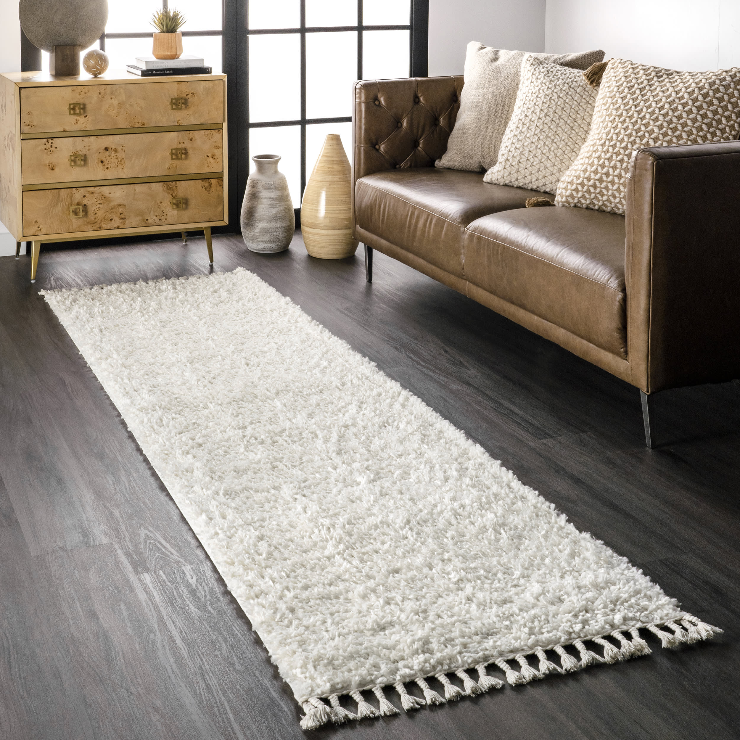 Dream Solid Shag Rug - Soft Fluffy Ivory Area Rug for Living Room, Bedroom & Nursery | Plush Home Decor Carpet for Cozy Comfort