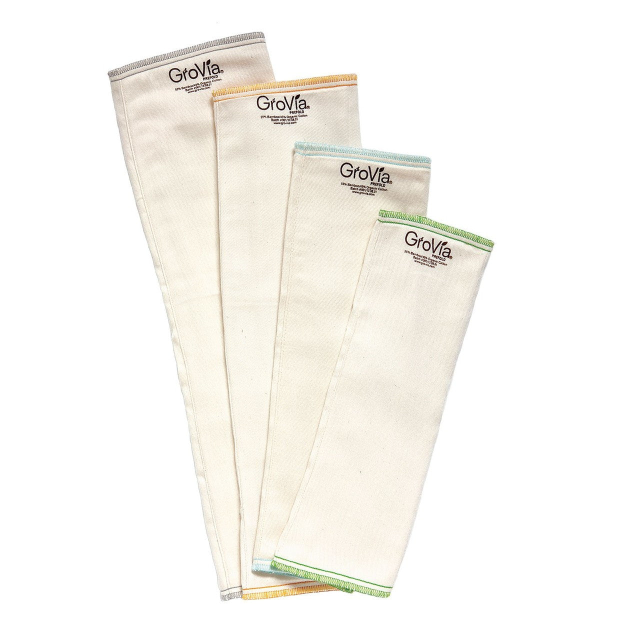Grovia Prefold Cloth Diapers - Organic Cotton, Reusable & Eco-Friendly Baby Diapers for Newborns & Toddlers - Perfect for Daycare, Travel & Home Use