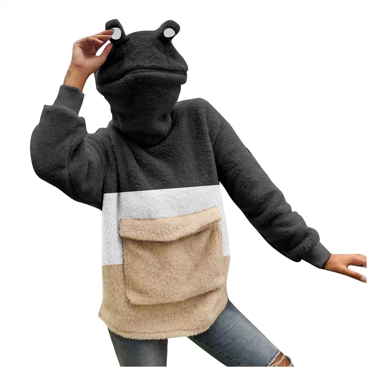 Teaojo Women's Fleece Hoodies - Soft Sherpa Lined Zipper Front Pullover Jacket with Long Sleeves | Cozy Winter Outerwear for Casual Wear, Outdoor Activities & Travel