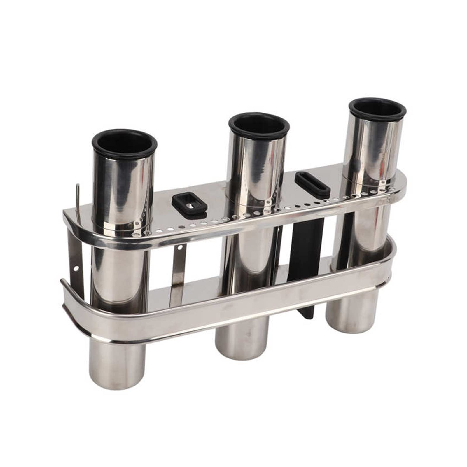 Stainless Steel Triple Fishing Rod Holder for Truck, RV, Marine Yacht Boat - Easy Installation | Durable & Secure Rod Storage for Outdoor Fishing Adventures