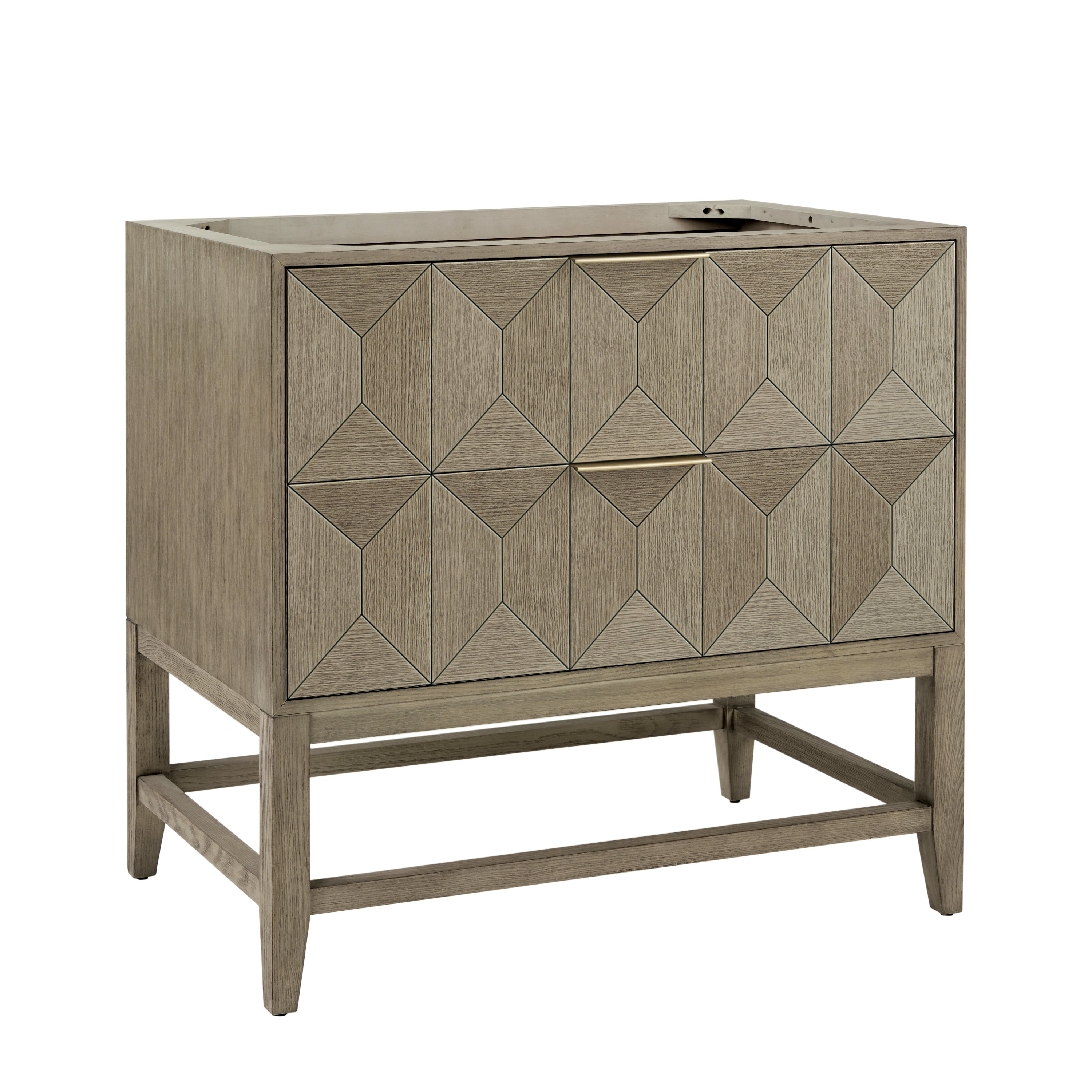 Emmeline 36 Inch Single Bathroom Vanity in Pebble Oak Finish - Perfect for Small Bathrooms, Powder Rooms & Master Bath Remodels