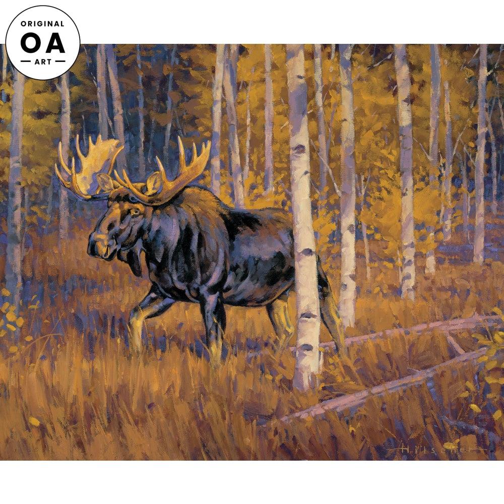 Autumn Gold Moose Decor - Rustic Fall Home Decor for Thanksgiving & Christmas - Perfect for Fireplace Mantel, Table Centerpiece, and Seasonal Wall Art