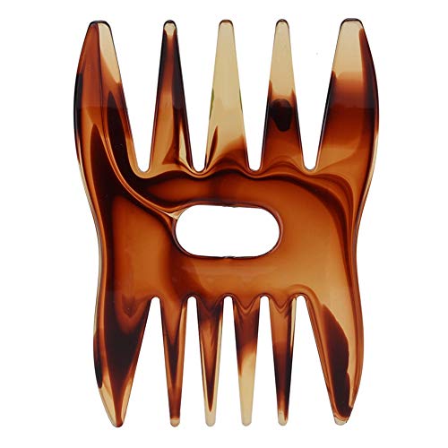 Durable Resin Hair Comb for Styling & Detangling - 6 Teeth Dual Use