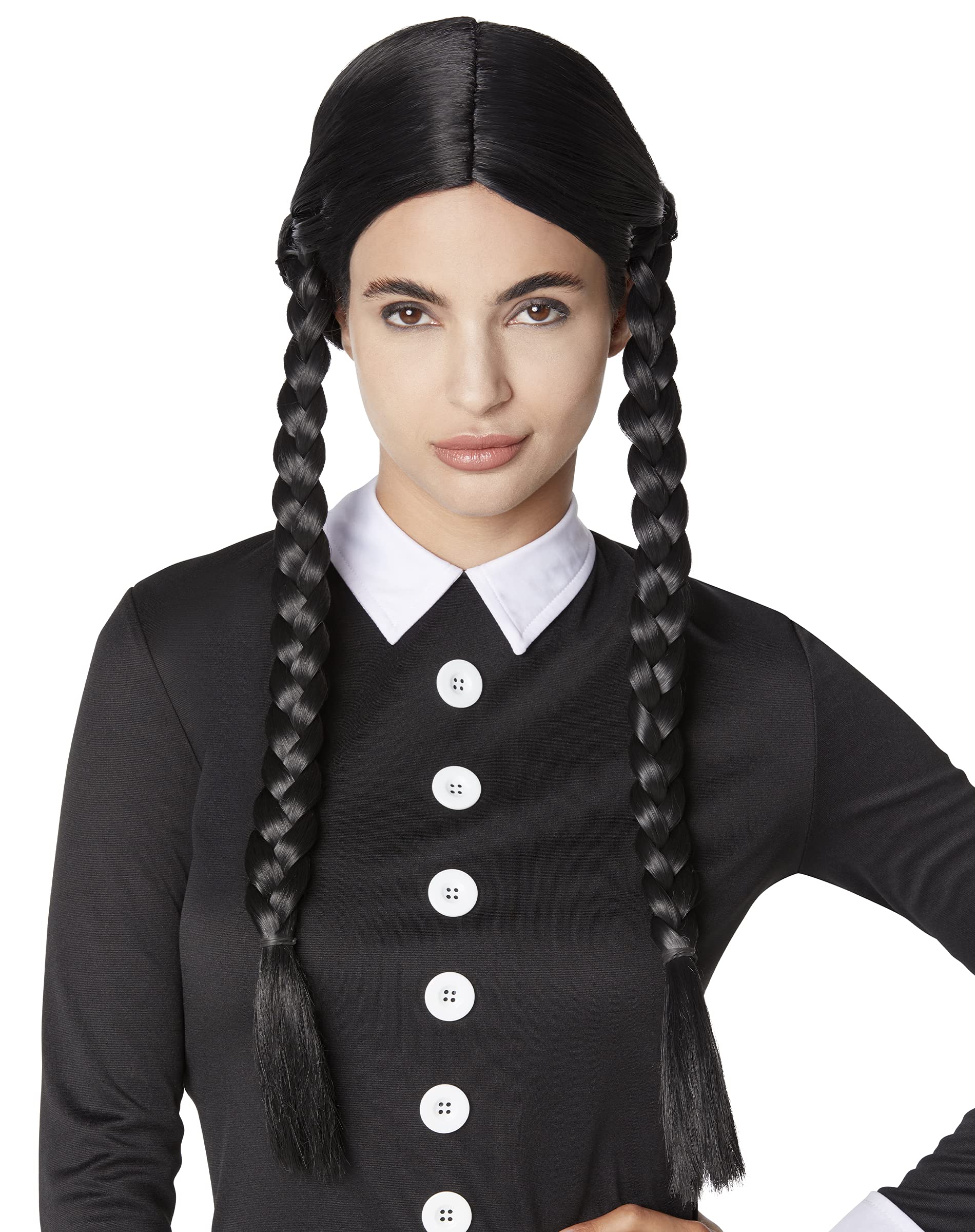 Wednesday Addams Wig for Adults - Official Addams Family Costume Accessory for Halloween & Cosplay