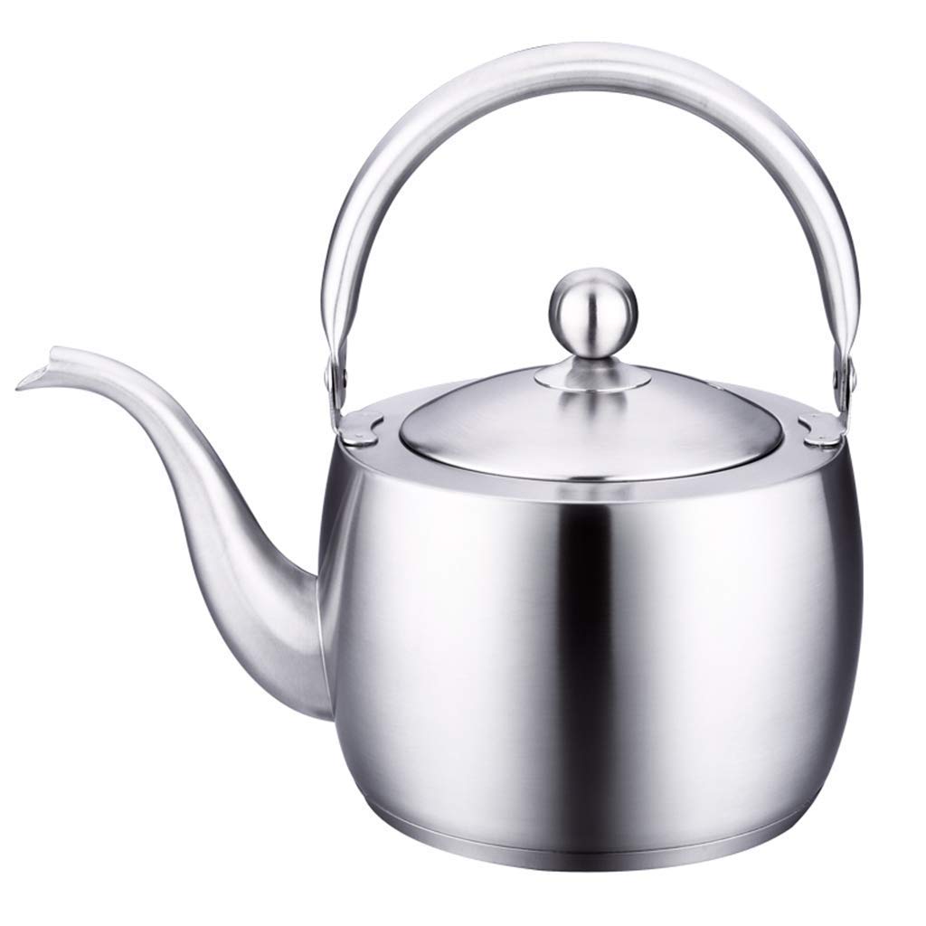 Stainless Steel Whistling Tea Kettle 1.5L - Induction Compatible Stovetop Teapot with Thickened Base | Classic Modern Design for Home Kitchen, Camping & Office Use