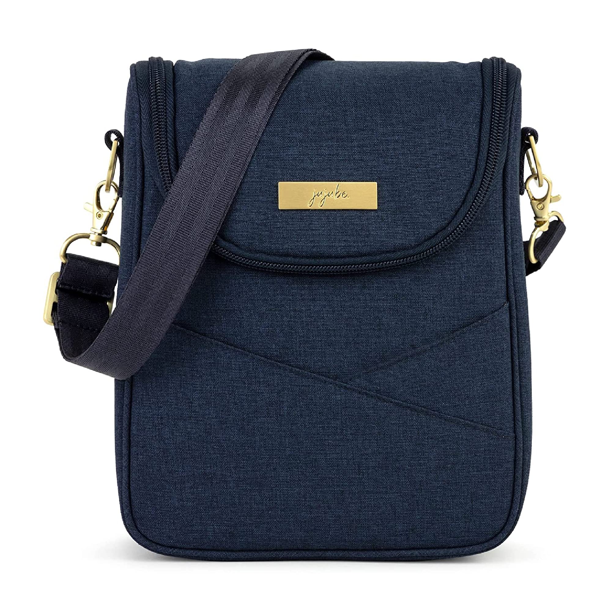 JuJuBe Insulated Baby Bottle Cooler Bag - Portable Breastmilk Storage for Travel, Baby Bottle Carrier with Ice Pack, Multi-Purpose Insulated Food Bag | Perfect for Daycare, Work Commute & Family Outings - Indigo Chromatics