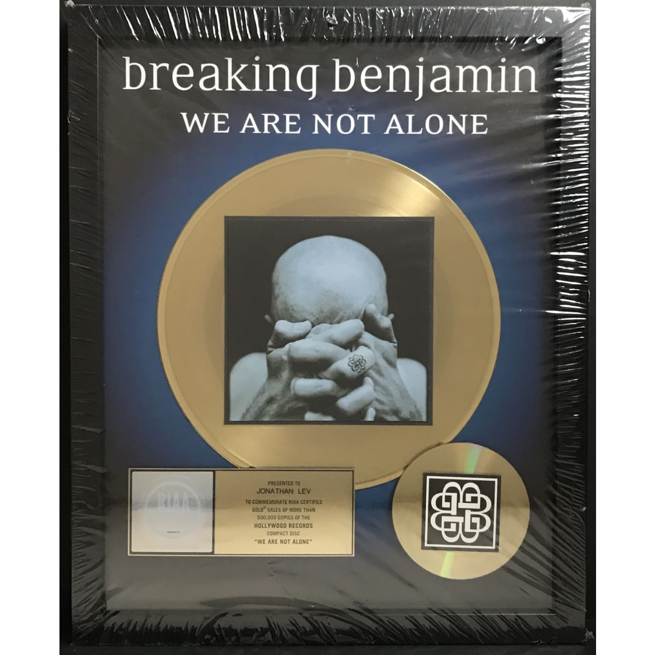 Breaking Benjamin RIAA Gold LP Award - Brand New & Sealed Vinyl Record - Perfect for Music Collectors & Home Decor