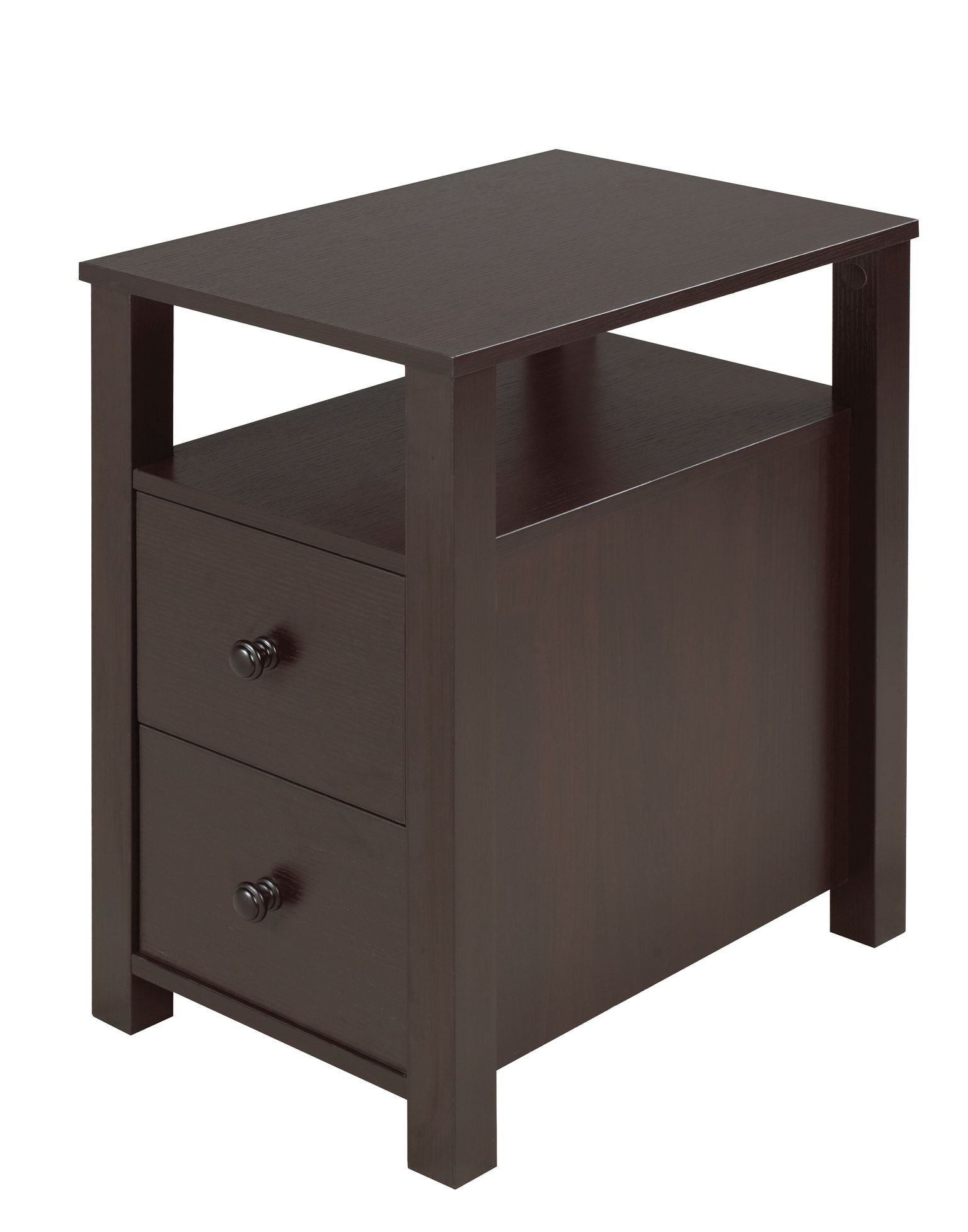 Dark Cherry Accent Table - Elegant Side Table for Living Room, Bedroom & Office Decor