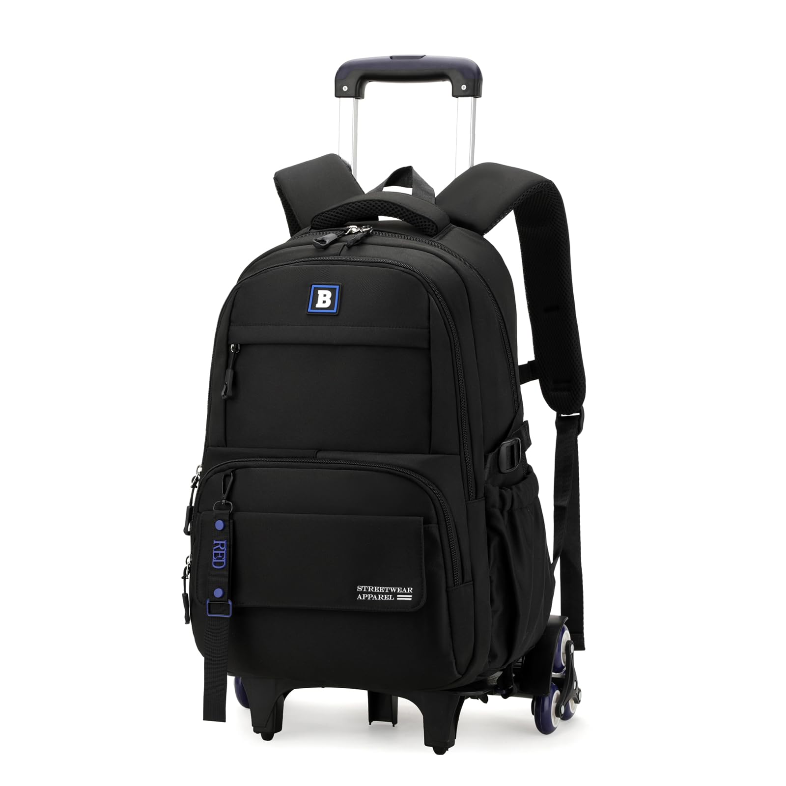 Rolling Backpack for Boys & Kids - Wheeled School Backpack with Trolley Handle for Teens & Elementary Students - Perfect for School, Travel, and Daily Commute