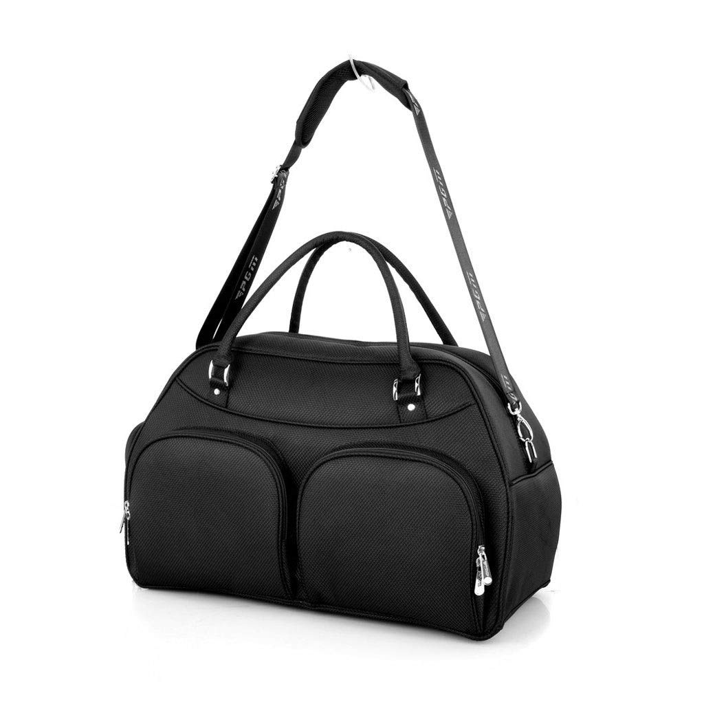 WYSTAO Black Golf Gym Bag with Independent Shoe Compartment - Lightweight Hand Luggage for Golf Shoes & Boots | Perfect for Travel, Gym, and Sports Equipment Storage