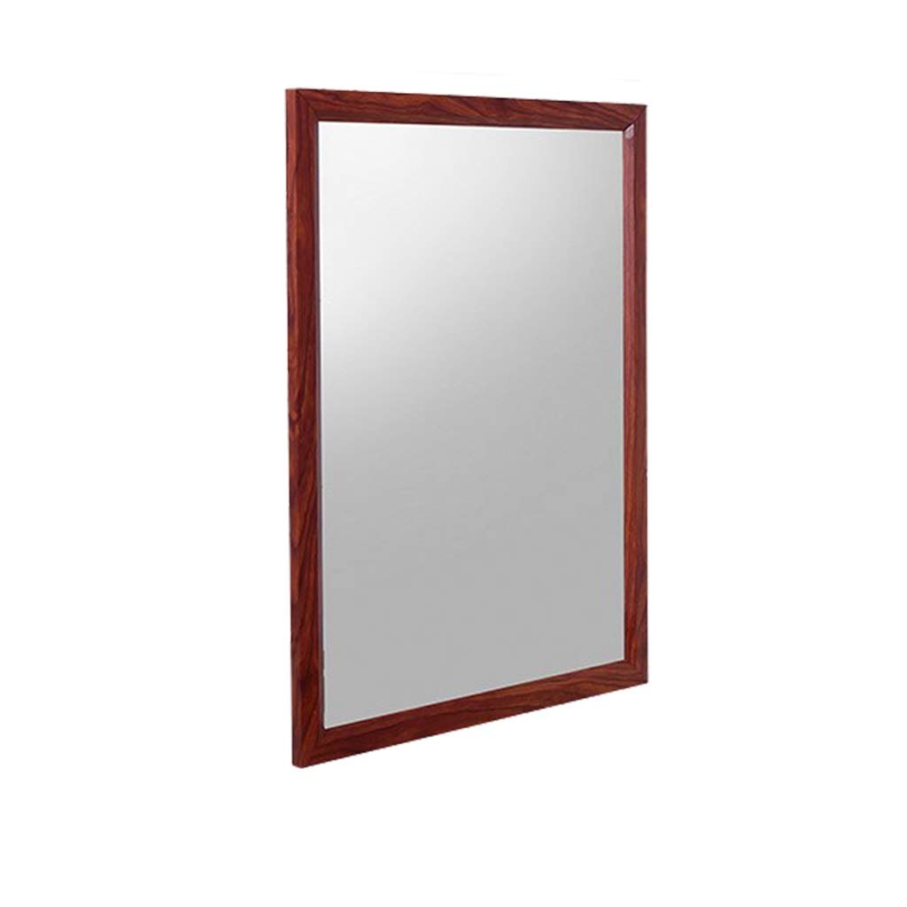 HD Wall Mounted Bathroom Mirror with Shelf - Modern Luxury Vanity Mirror for Makeup & Dressing Room Decor (Red, Shelf-Free) | Perfect for Bathrooms, Bedrooms & Vanity Areas