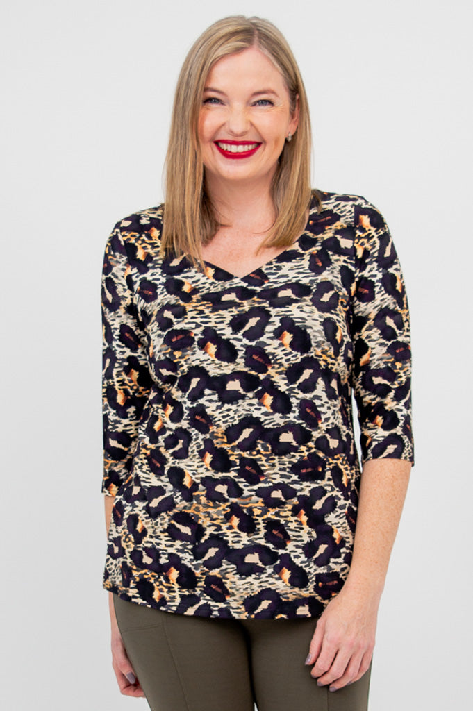 Annette Top - Soft Bamboo Fabric Women's Blouse for Casual & Office Wear | Leonine Collection | Eco-Friendly & Comfortable Summer Outfit