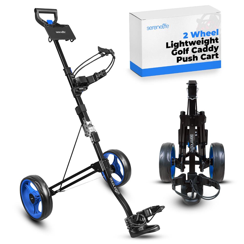 Premium 2 Wheel Golf Push Cart - Lightweight & Foldable Golf Caddy for Men & Women - Perfect for Golf Course, Driving Range & Outdoor Sports