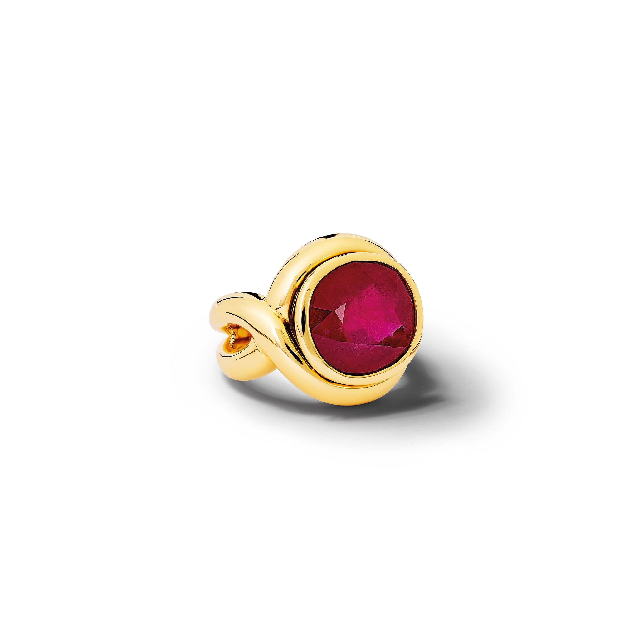 Severine Small Ring - 14K Yellow Gold with Genuine Ruby - Elegant Jewelry for Women, Perfect for Weddings, Anniversaries & Special Occasions
