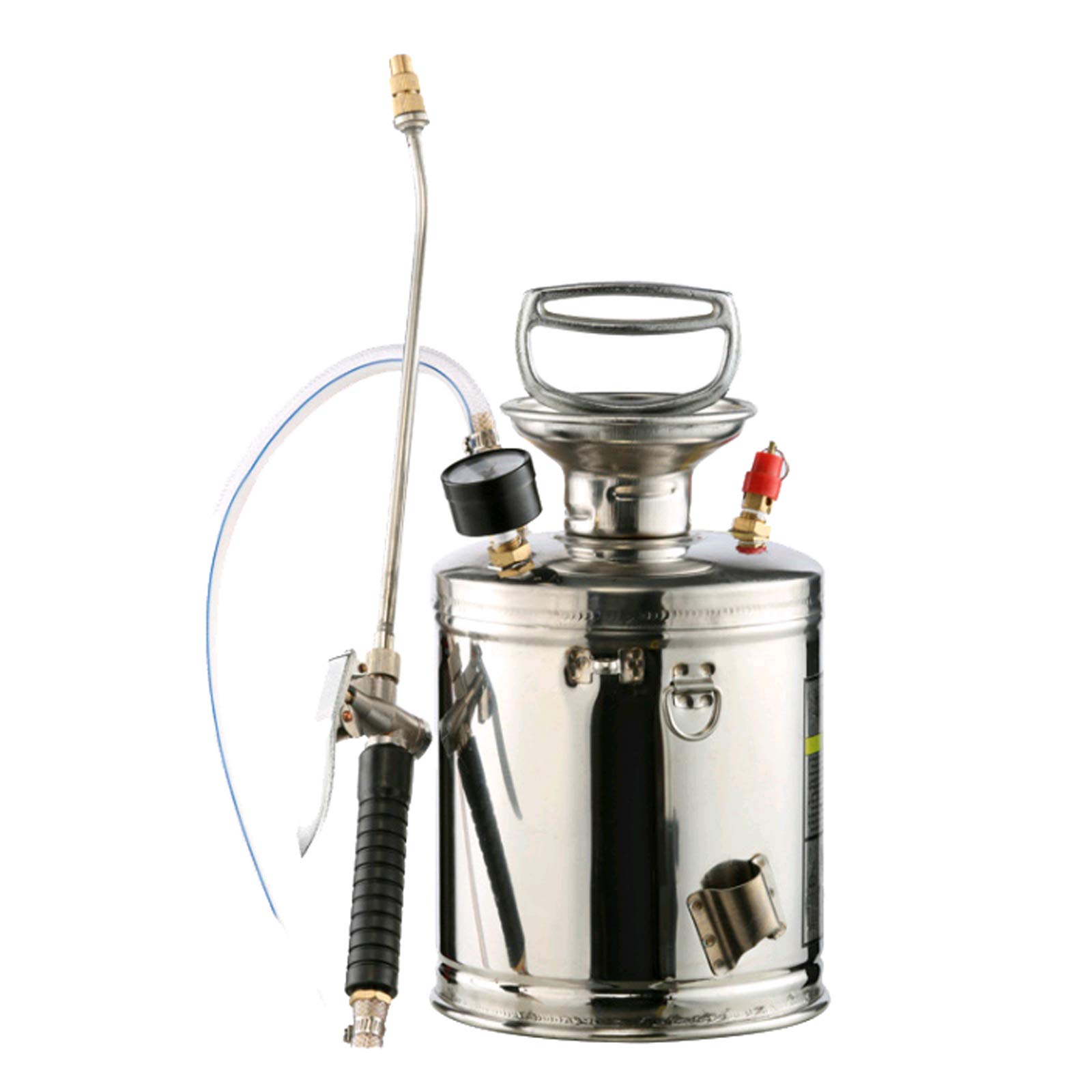 TECHTONGDA 1 Gallon Stainless Steel Manual Garden Sprayer - Hand Pump Pressure Sprayer for Lawn, Plants & Outdoor Cleaning | Durable & Rust-Proof