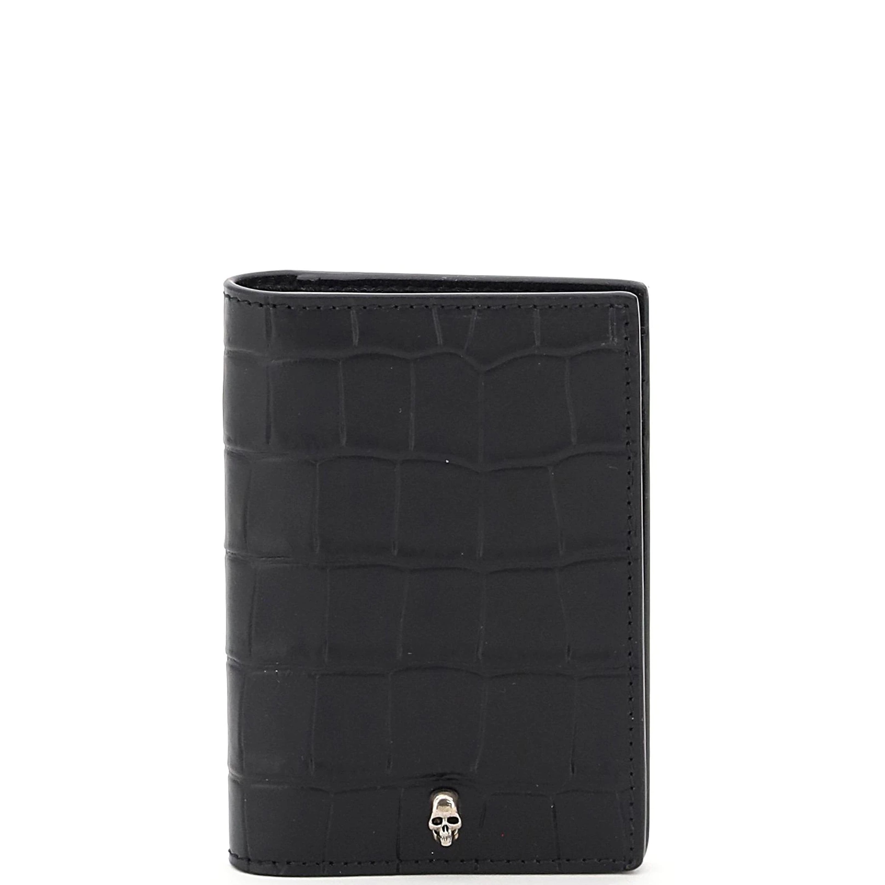 Premium Croc Black Pocket Organizer - Compact & Durable Wallet for Men & Women | Perfect for Travel, Work & Everyday Use