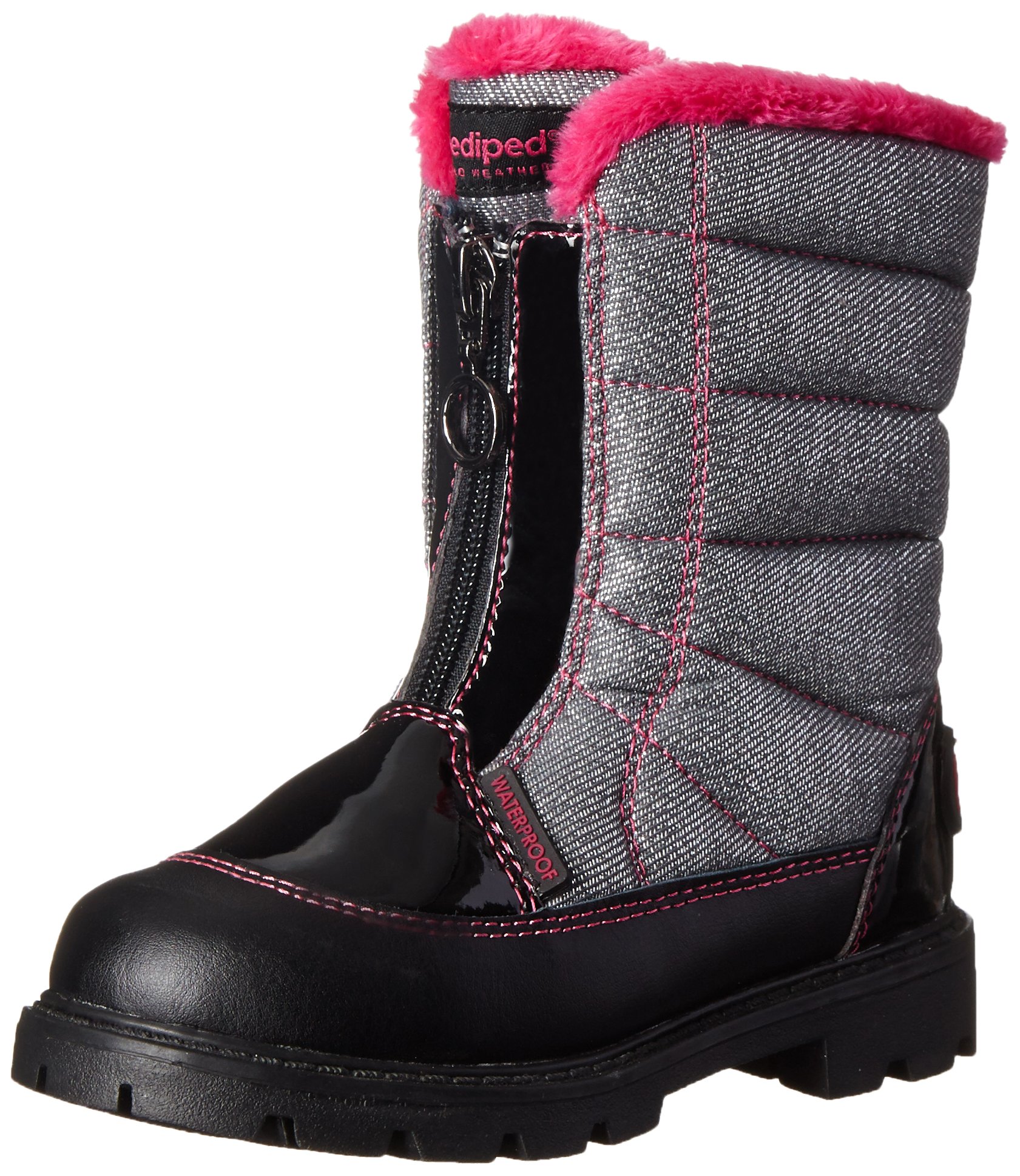 pediped Flex Harper Winter Boots for Toddler, Little Kid & Big Kid - Waterproof, Warm & Comfortable Snow Boots for Boys & Girls - Perfect for Snow Play, Winter Hikes & Cold Weather Adventures