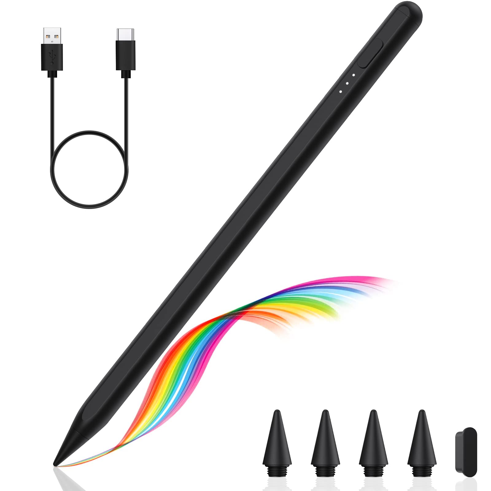 2nd Gen Apple Pencil Stylus for iPad Pro 11/12.9, iPad Air 3/4/5, iPad 6/7/8/9/10, iPad Mini 5/6 - Digital Drawing & Note Taking for Artists & Students
