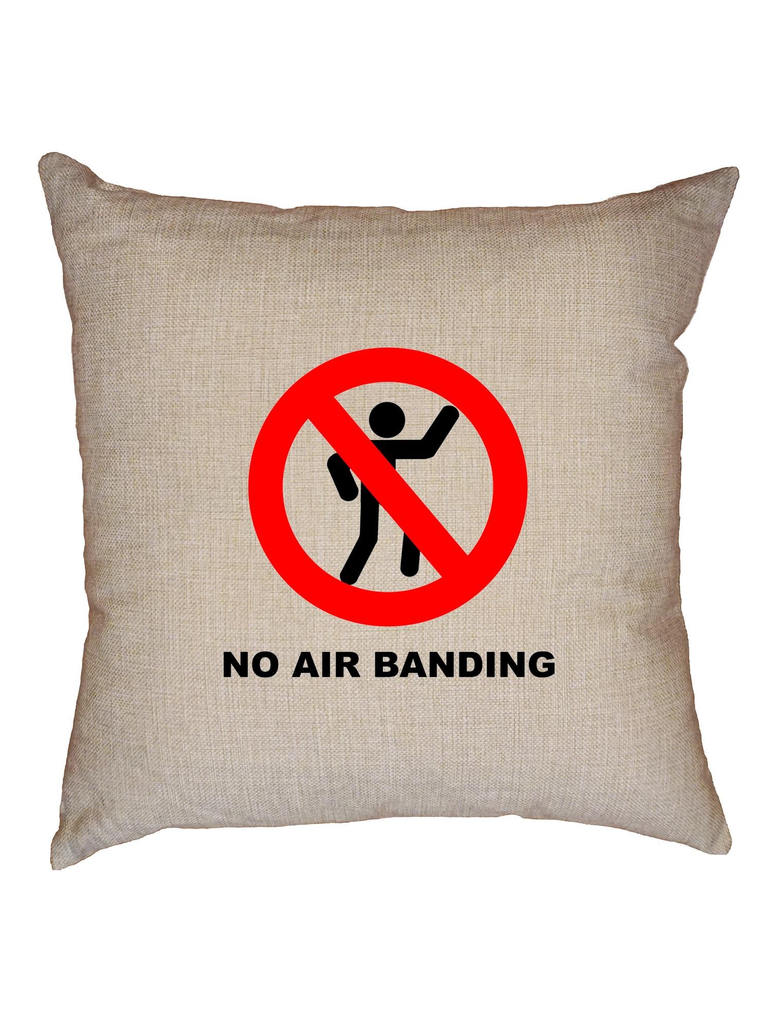 Hollywood Thread No Air Banding Classic Anti Air Band Decorative Linen Throw Pillow Cover with Insert - Elegant Home Decor for Sofa, Bed & Living Room