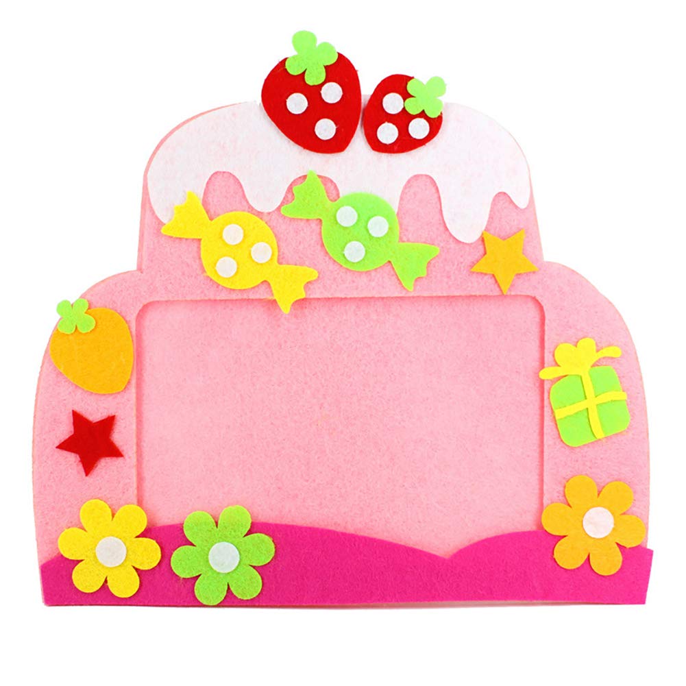 EIYUN 6 Pack DIY Felt Craft Kit for Kids - Creative Photo Frame & Ornament Making Set, Handmade Art Supplies for Birthday Party Favors & Gifts | Perfect for Classroom Activities, Holiday Crafts & Creative Playtime