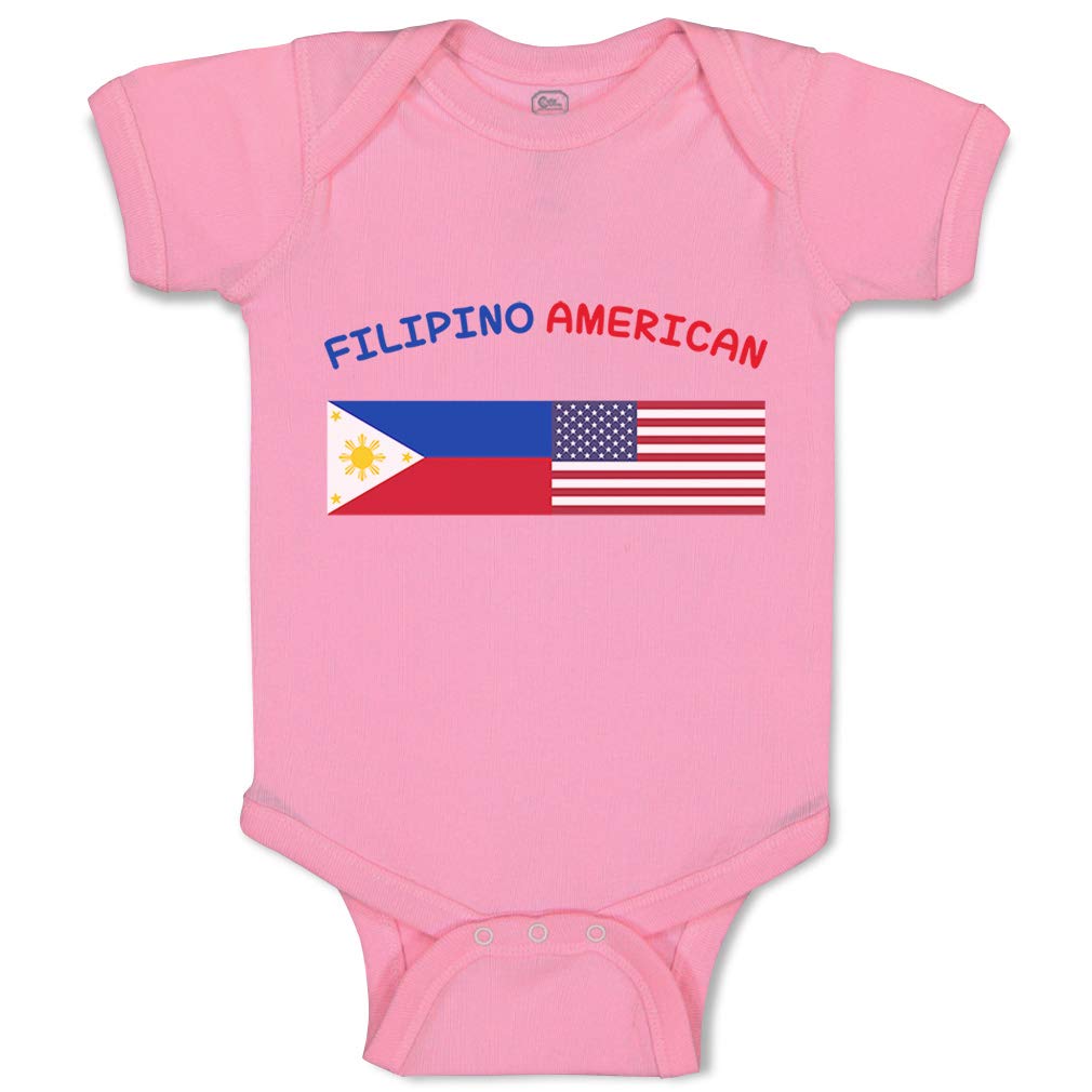 Custom Baby Bodysuit - Filipino American Funny Cotton Onesies for Boys & Girls | Perfect for Family Photos, Holidays & Cultural Celebrations