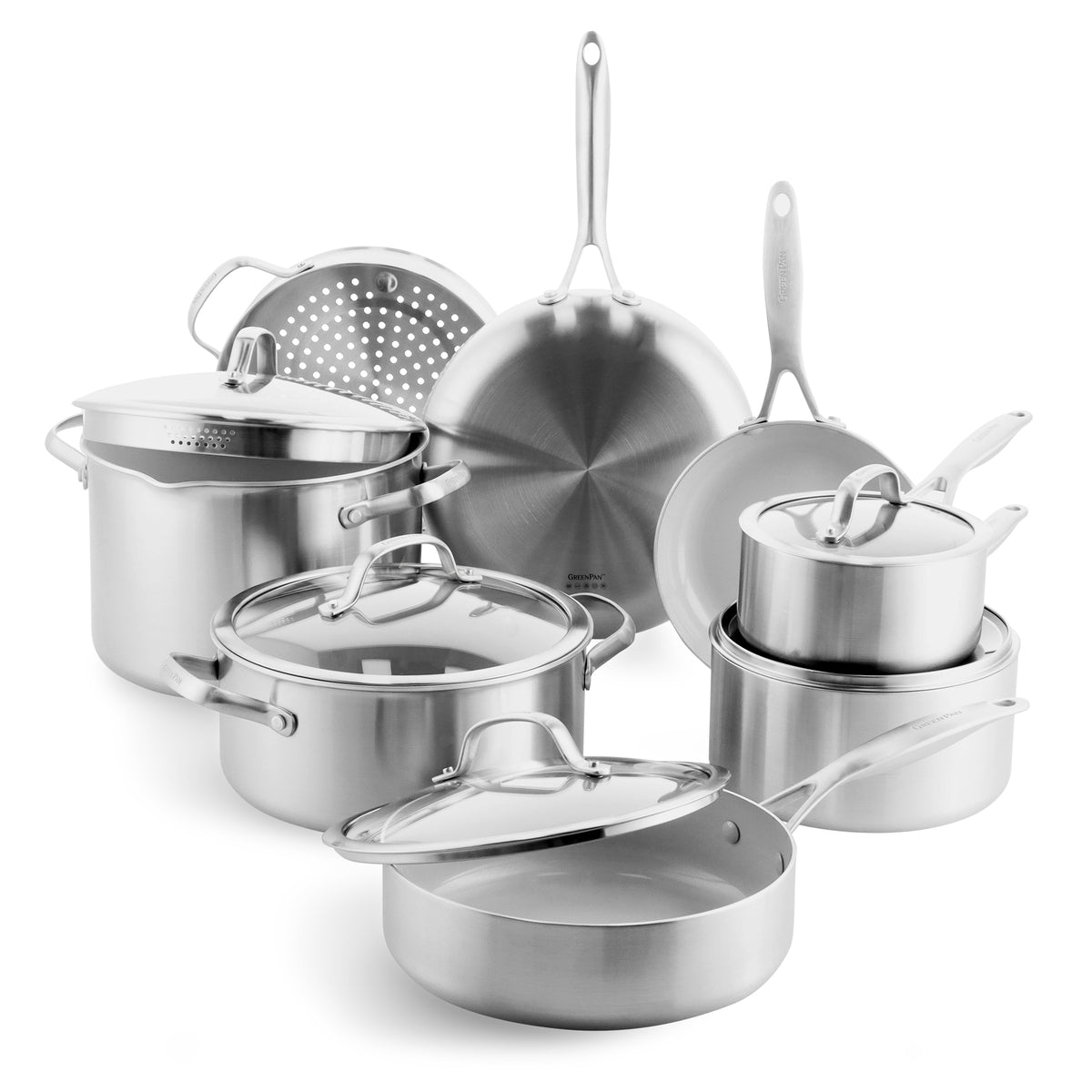 Venice Pro Ceramic Nonstick 13-Piece Cookware Set - Non-Toxic PFOA-Free Pots and Pans Set for Healthy Cooking - Perfect for Frying, Boiling, Sauteing in Modern Kitchens
