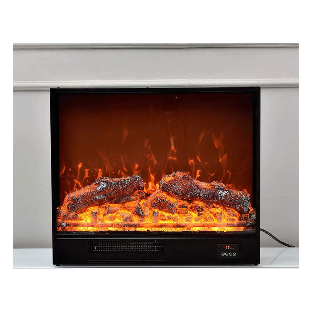 Qgg Electric Fireplace Heater - Realistic Log Flame Effect, Adjustable Thermostat, Overheat Protection, 750W/1500W Portable Stove for Home & Office Warming | Perfect for Bedroom, Living Room & Winter Use