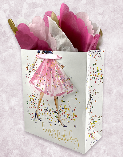 Elegant Birthday Party Dress & Garden-Themed Gift Bags - Perfect for Kids' Birthday Celebrations, Garden Parties & Special Occasions