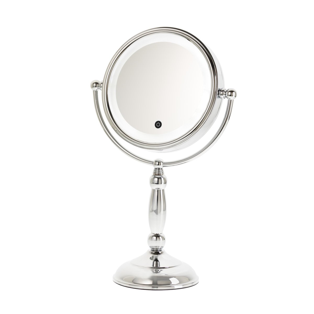 Danielle Creations 8.5-Inch LED Vanity Mirror with Touch Control & Adjustable Brightness - 10X Magnification Two-Sided Makeup Mirror for Perfect Makeup Application, Skincare Routine and Eyebrow Grooming