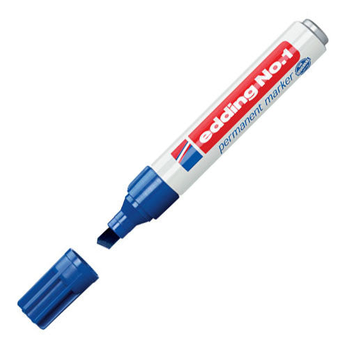 edding No.1 Permanent Marker Pen - Black Ink, Fine Point, Quick-Drying - Ideal for Office, School, and Home Labeling