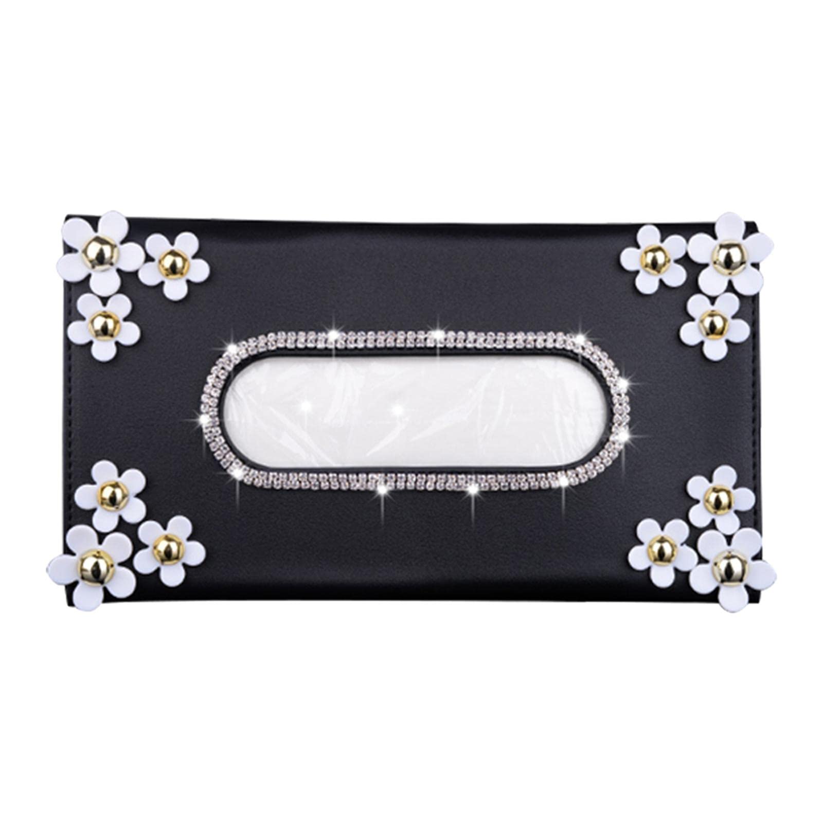 Bothyi Cars Tissue Box Holder - Hanging Napkin Organizer with Clip for Paper Towels, Rectangular Visor Design - Black | Perfect for Office, Dining Room, Kitchen & Bathroom Storage