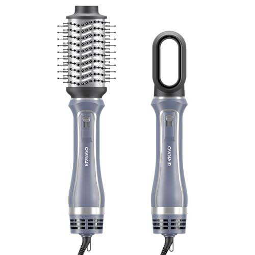 Ownair 1200W 3-in-1 Hot Air Brush - Ionic Hair Dryer Brush & Volumizer for Women | One Step Styler with Straightening & Blow Drying Functions | Professional Salon Results at Home | Perfect for Daily Styling, Travel & Special Occasions | 1-Year Warranty
