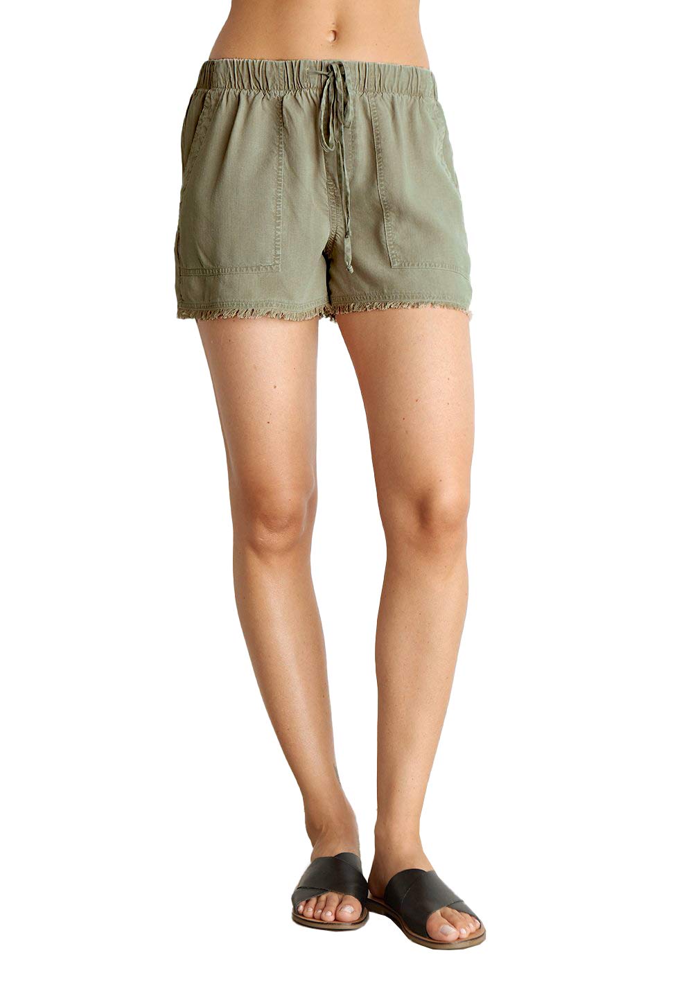 Bella Dahl Women's Frayed Hem Denim Shorts - Stylish Distressed Denim Cutoffs for Summer Outfits, Beach Vacations & Casual Wear