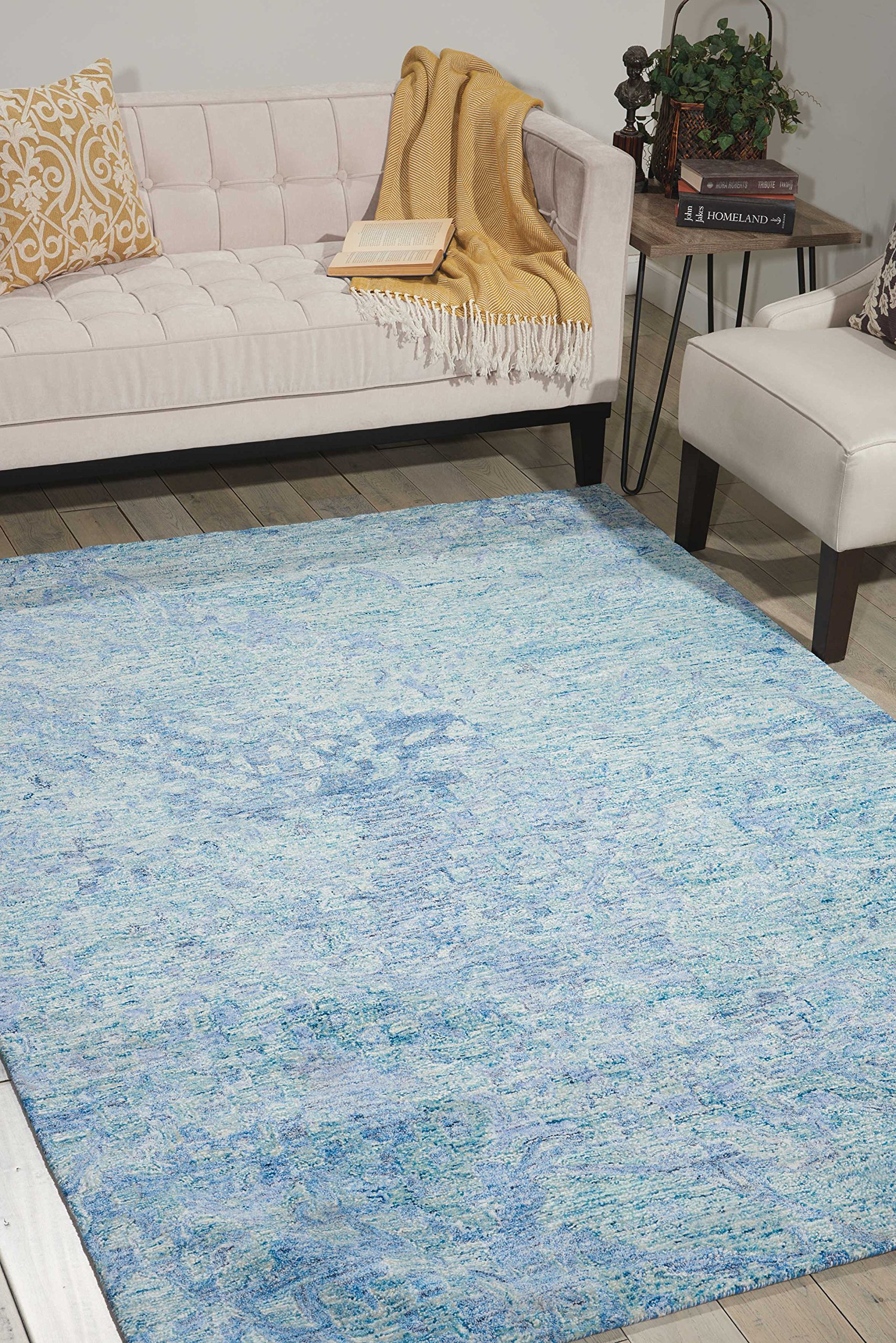 Nourison Gemstone Solid Alexandrite 4x6 Area Rug – Easy to Clean, Non-Shedding, Stain Resistant for Bedroom, Living Room, Dining Room & Kitchen | Soft & Durable Home Decor for Modern Spaces