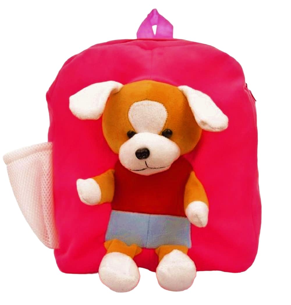 FunBlast Cartoon Animal Soft Kids Backpack - Lightweight Mini School Bag for Boys & Girls, Travel & Picnic Essentials (Pink) | Perfect for School, Daycare, Travel & Outdoor Adventures