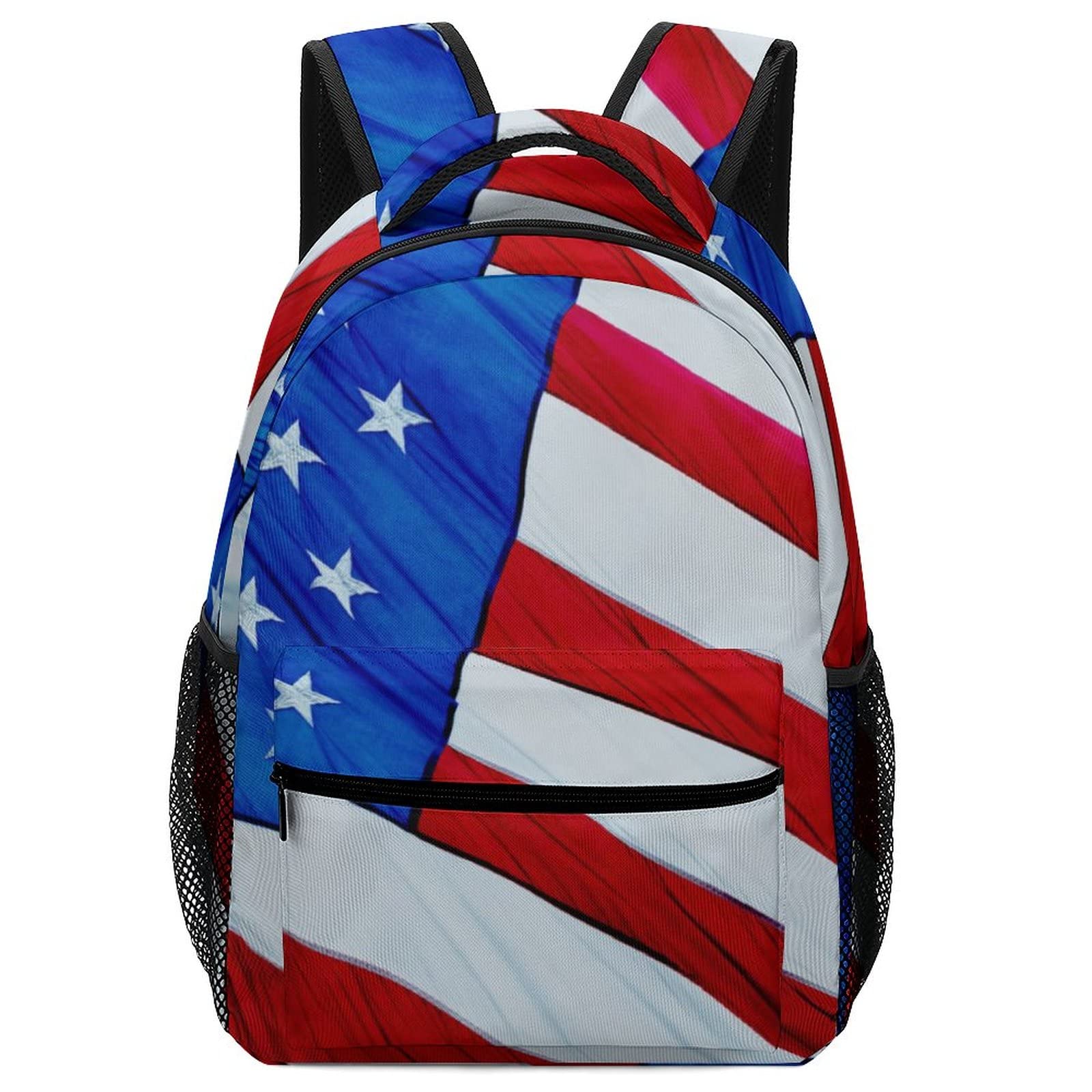 Personalized USA Flag Waving Backpack for Teens - Durable School Bookbag for Kids, Preschool & Daily Use - Perfect for School, Travel & Outdoor Adventures