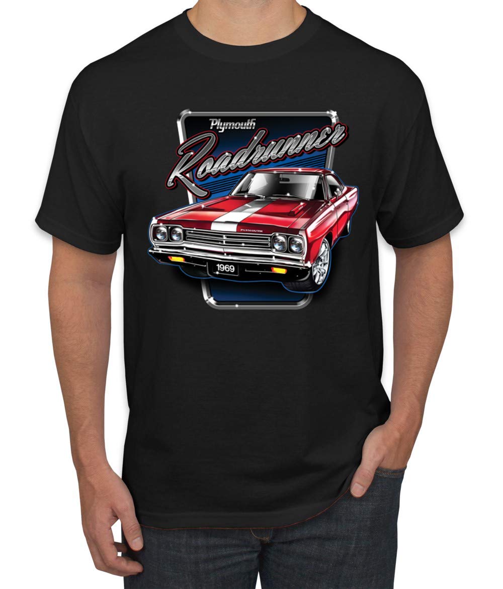 Vintage 1969 Plymouth Roadrunner Classic Retro Men's Graphic T-Shirt | Classic Car Enthusiast Apparel | Perfect for Car Shows, Casual Wear & Vintage Car Lovers