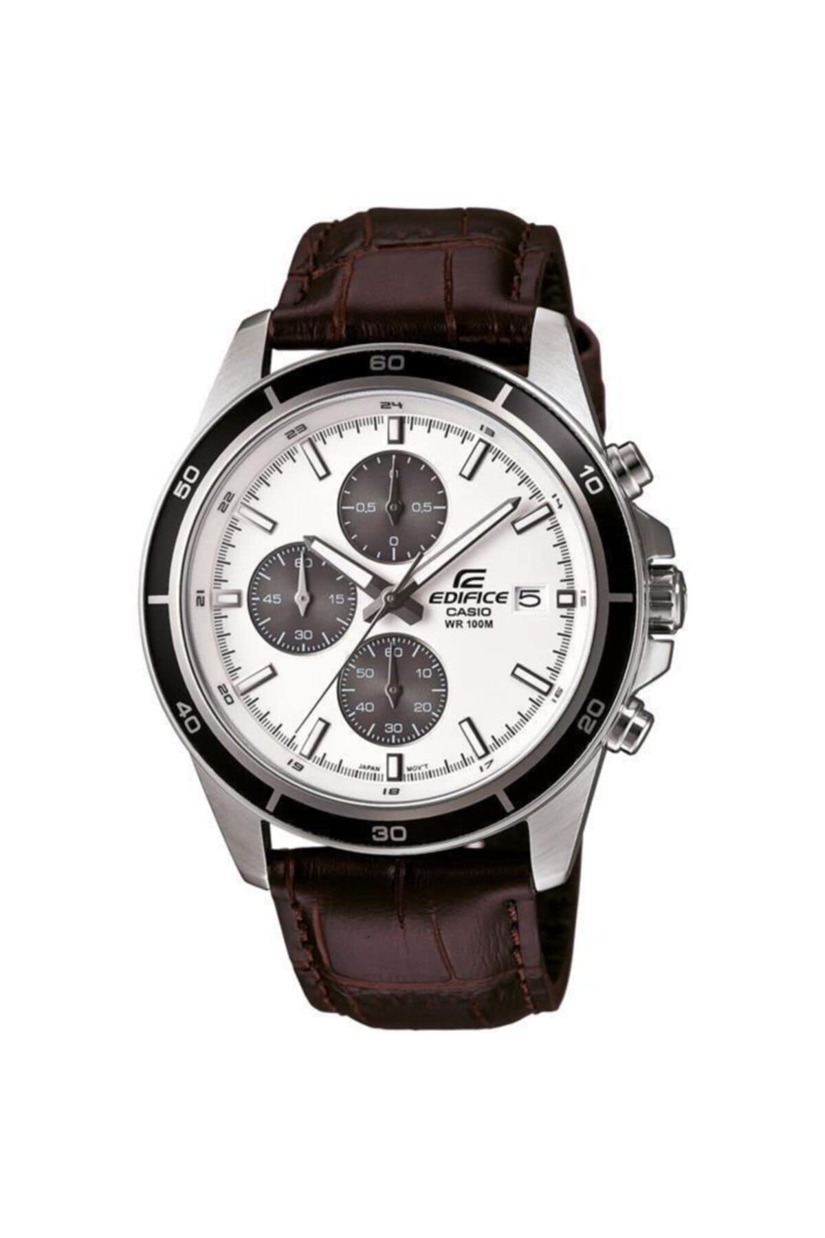 Casio Men's EFR526L-7A Edifice Stainless Steel White Dial Watch - Elegant Dress Watch for Business, Formal Events & Everyday Wear
