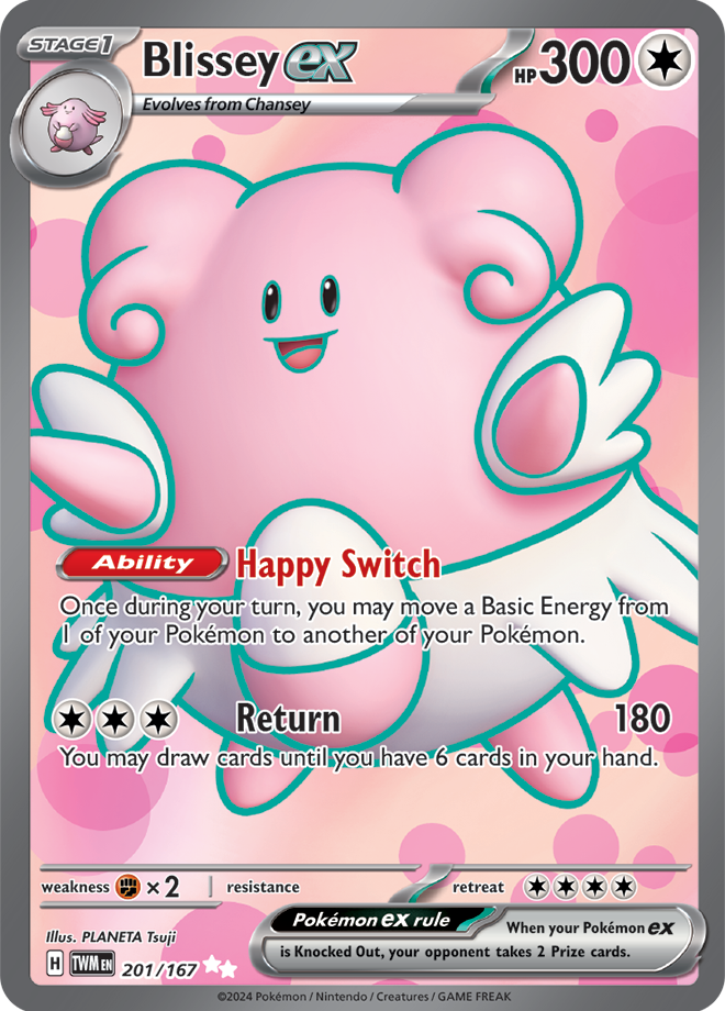 Blissey EX 201/167 Pokemon TCG Card - Rare Holo for Collectors & Competitive Play