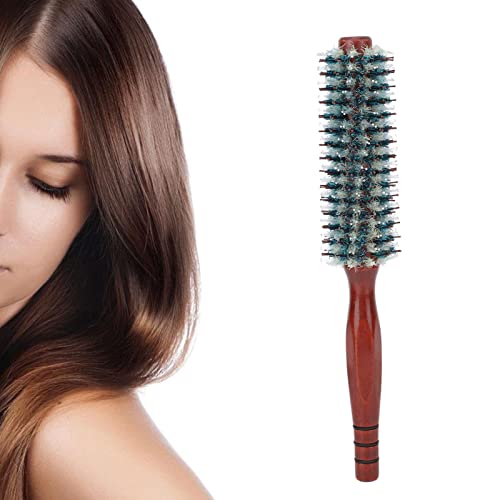 ANGGREK Boar Bristle Round Hair Brush - Anti-Static Styling for Salon & Home Use