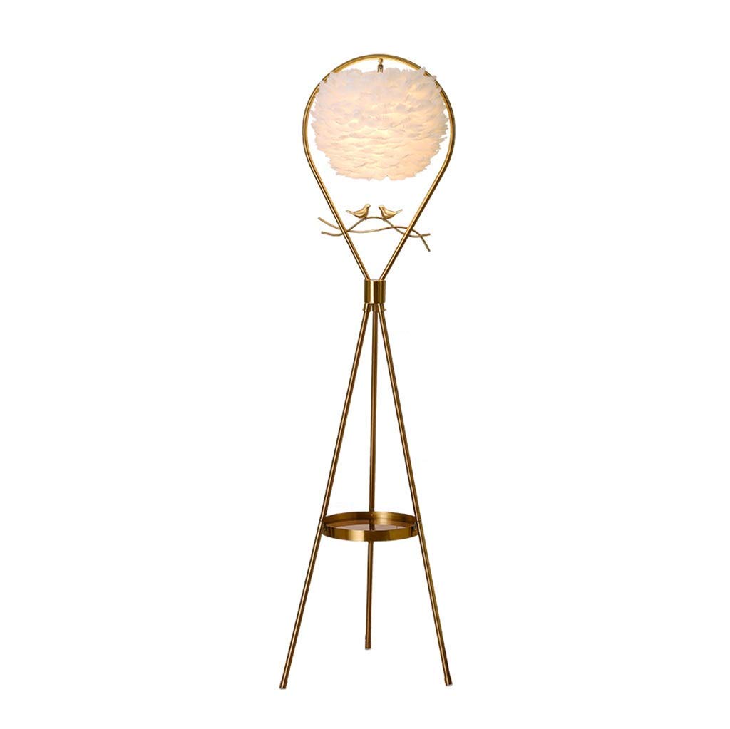 ZCYXQR Modern White Feather Floor Lamp with Foot Switch - Elegant Tall Standing Lamp for Living Room, Bedroom, or Office - Soft Ambient Lighting for Relaxation & Reading