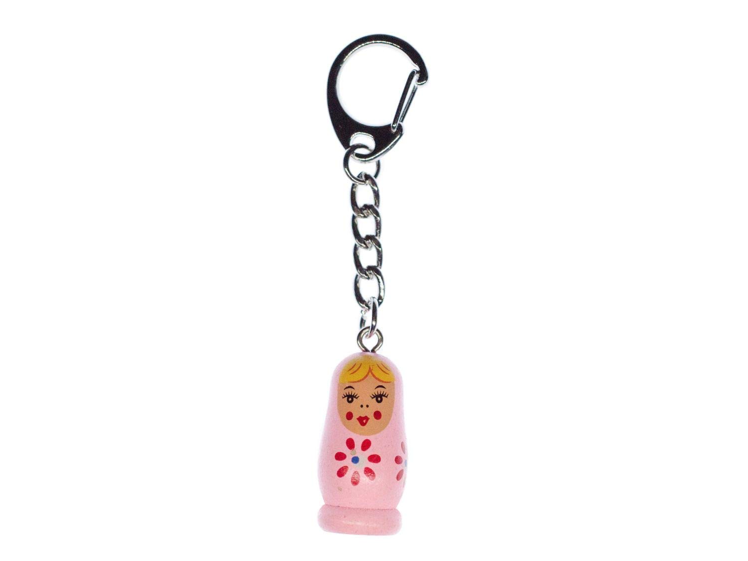Miniblings Wooden Matryoshka Doll Ring - Pink Russian Nesting Doll Jewelry for Women | Perfect Gift for Birthday, Christmas & Fashion Accessories