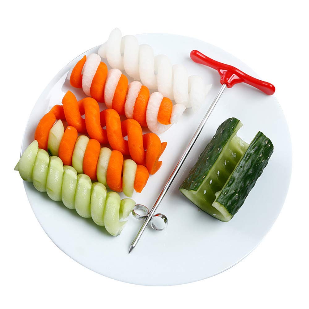 DZSF Spiral Coiler Vegetable Spiral Knife - Safe & Durable Spiral Cutter for Cucumber, Radish, Potato | Perfect for Salad Making, Garnishing & Healthy Cooking