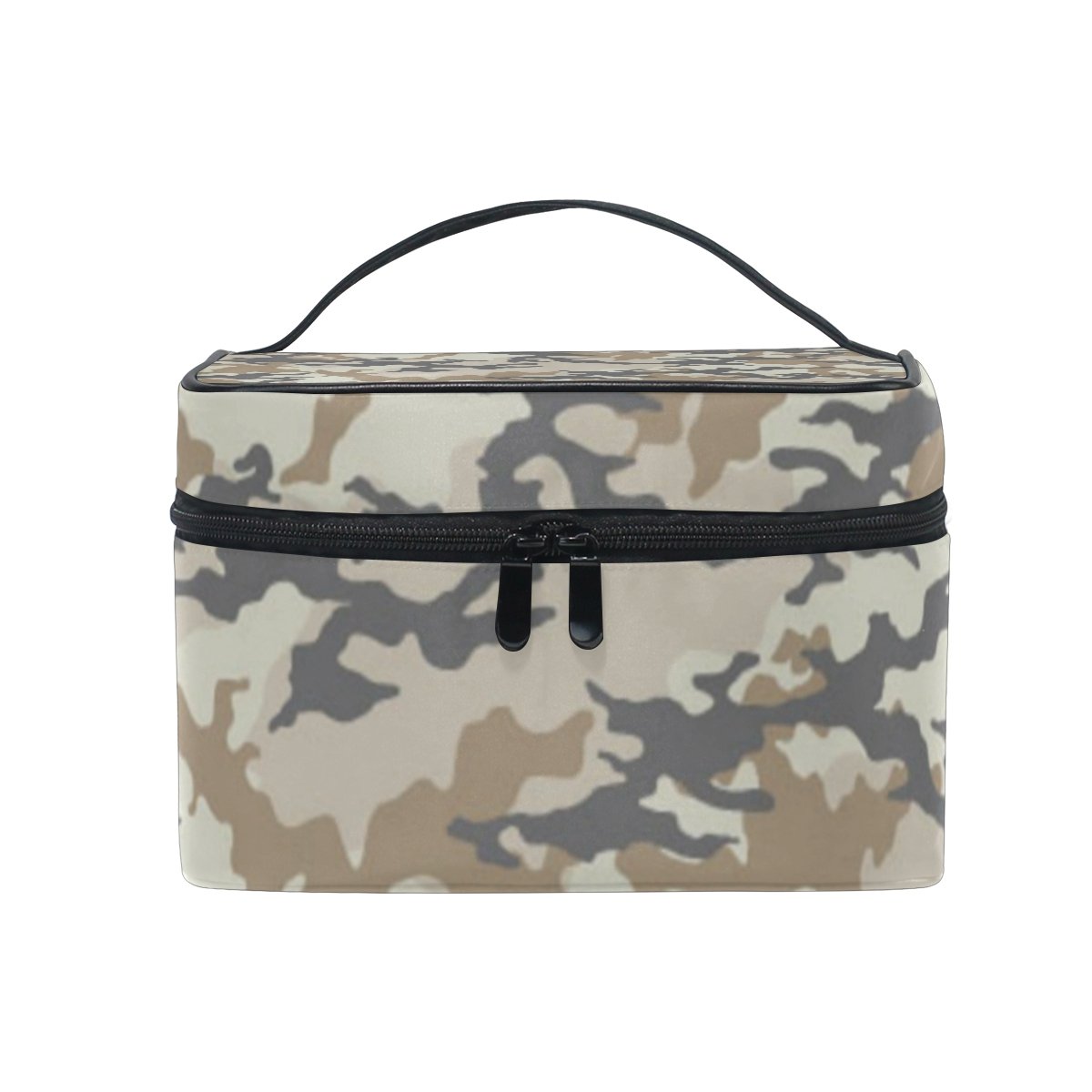 Military Camouflage Cosmetic Bag for Women - Waterproof Travel Makeup Train Case with Multiple Compartments | Perfect for Travel, Gym, Camping & Daily Organization