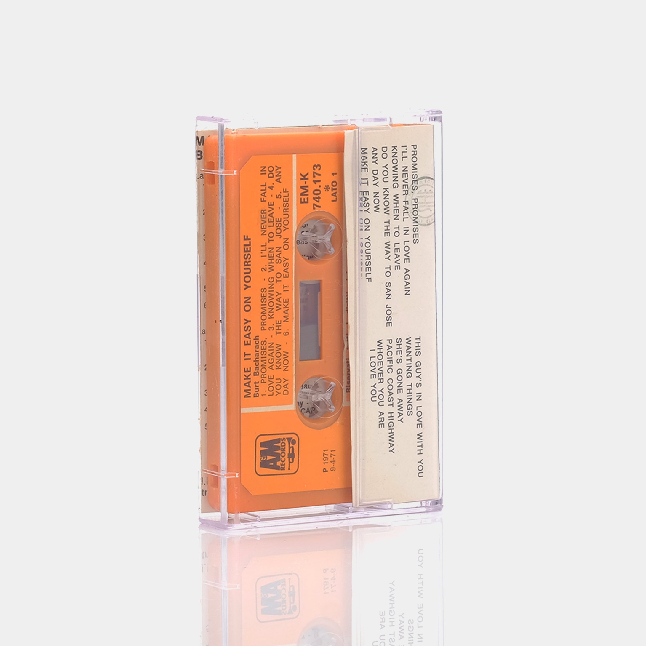 Burt Bacharach - Make It Easy On Yourself Cassette Tape | Vintage Music Collectible | Perfect for Retro Music Lovers & Cassette Tape Collections