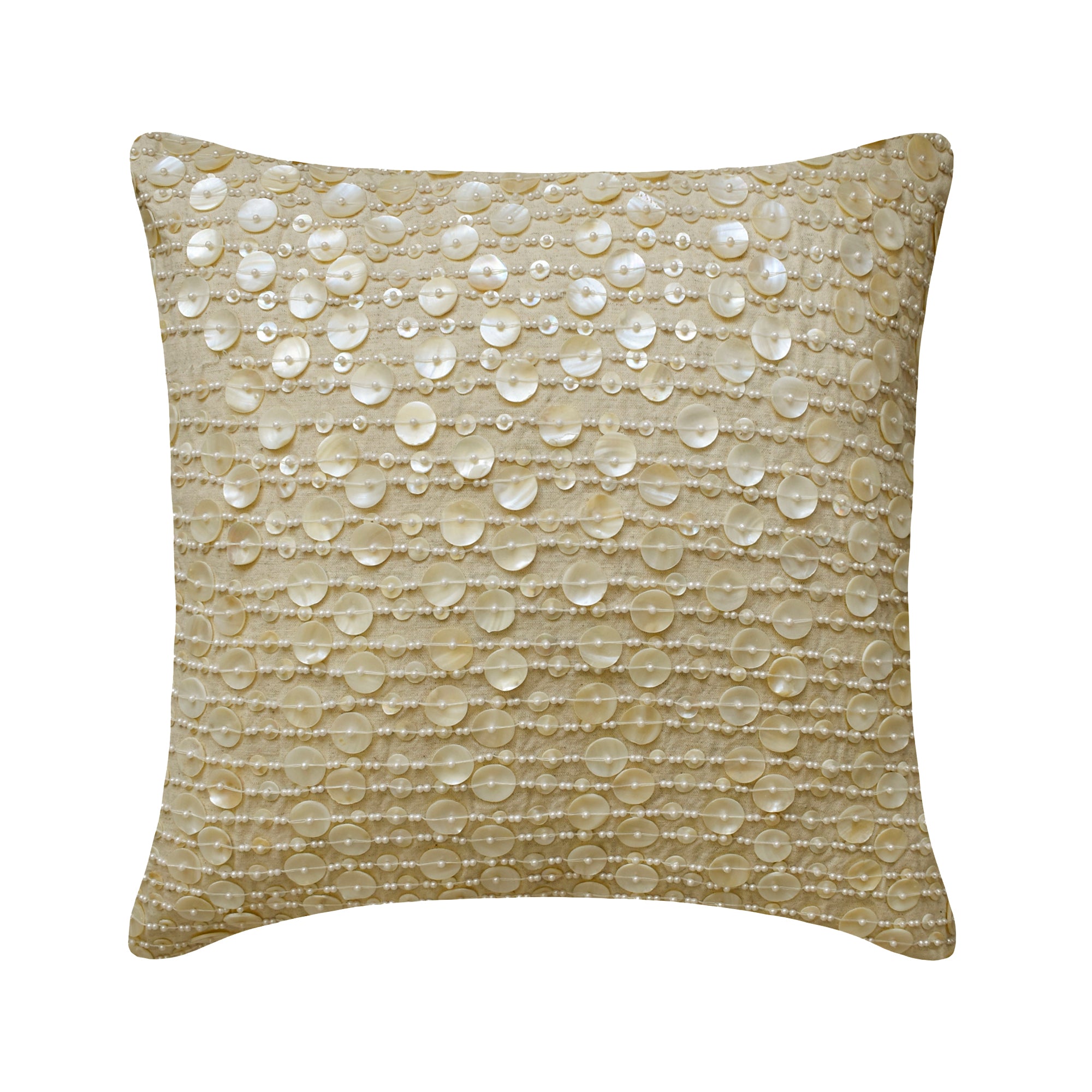 Natural Beige Cotton Linen Throw Pillow Cover - Soft Bohemian Decorative Cushion Case for Sofa, Bed, Couch - Home Decor & Living Room Accent