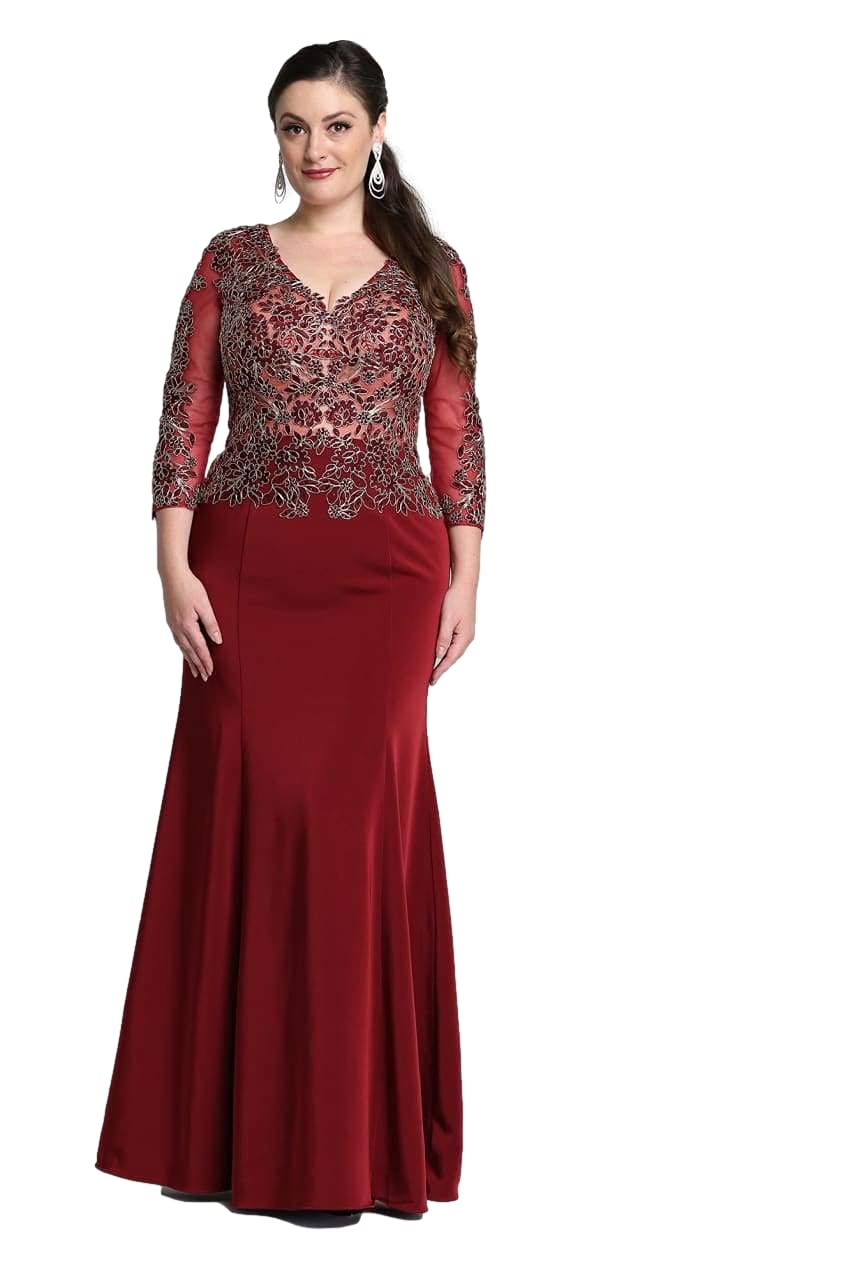 Elegant May Queen MQ1505 Mother of The Bride Evening Gown - Formal Wedding Guest Dress for Special Occasions & Black Tie Events