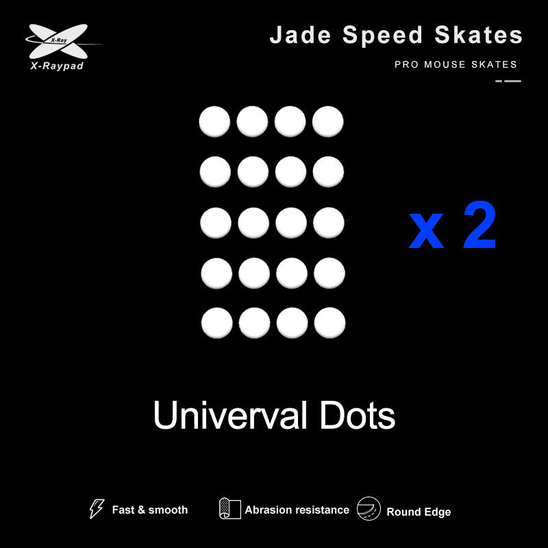 X Raypad Jade Mouse Skates - Universal DIY 0.8mm PTFE Dots for Gaming Mouse - Smooth Glide for Esports & FPS Gaming