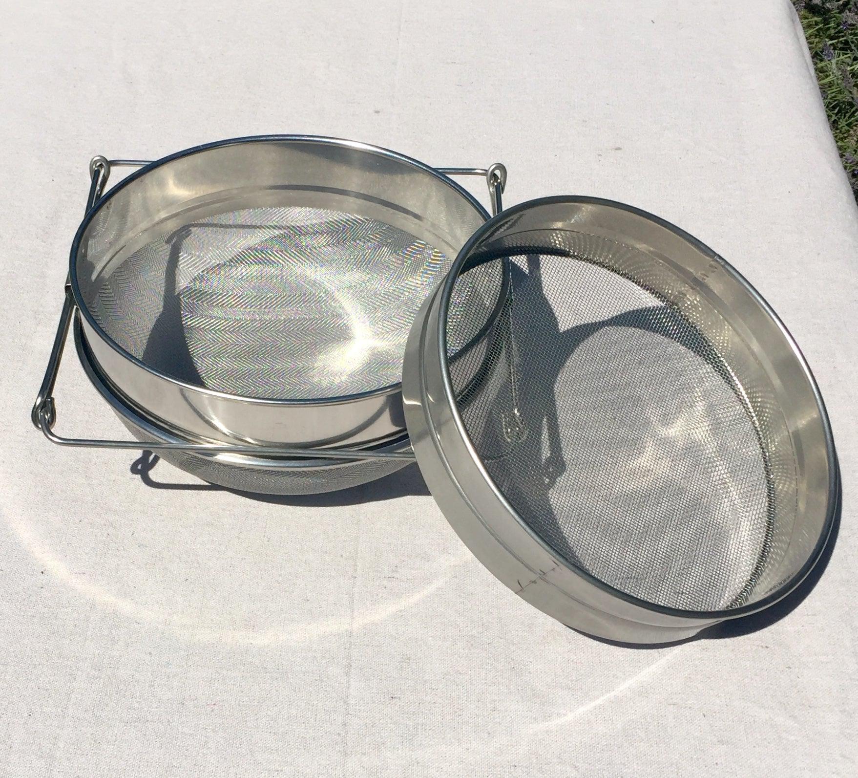 Premium Stainless Steel Honey Strainer with Fine Mesh - Perfect for Filtering Raw Honey, Beeswax, and DIY Skincare Products - Ideal for Beekeepers, Home Kitchens, and DIY Enthusiasts