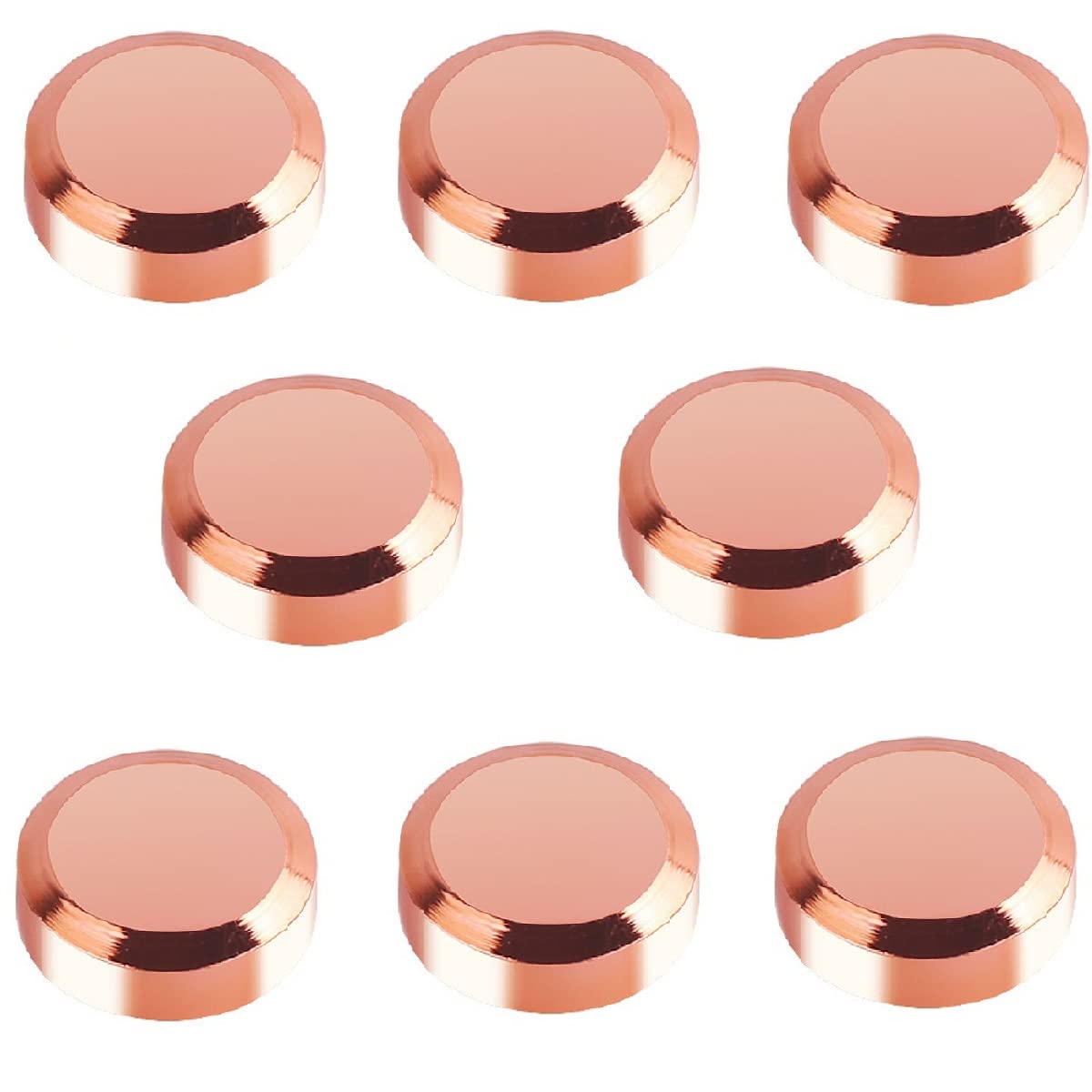 8PCS Rose Gold Mirror Screws - 25mm Pure Copper Decorative Cap Nails for Sign Advertising & Hardware (Perfect for Wall Mirrors, Picture Frames & Home Decor)